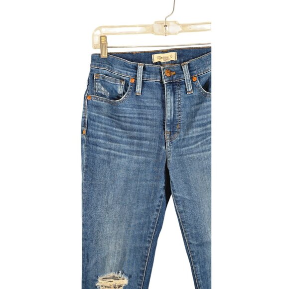 Madewell 27 Women's Jeans Skinny Crop High-Rise Distressed - Picture 9 of 9